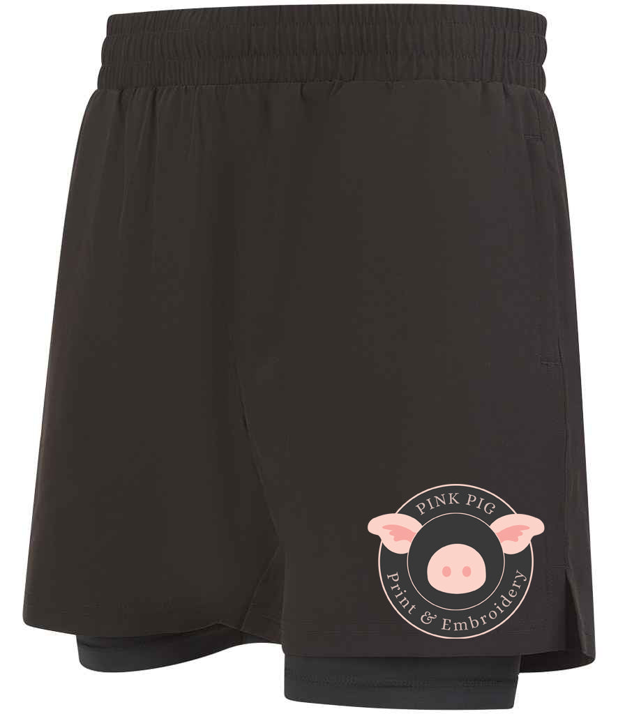 Double Layer Shorts - Black